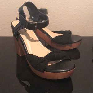 Black/brown heels